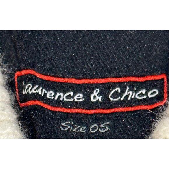 Laurence & Chico Monogram Cashmere Wool V Neck LOGO Sweater One Size NWOT - Picture 7 of 9